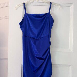 Satin Royal Blue Dress